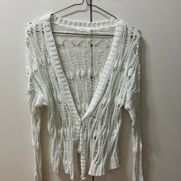 빈티지 페어리 가디건 그물가디건 펀칭 니트 큐빈티지 큐빈