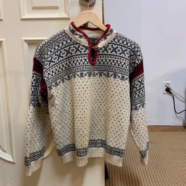 여성 빈티지 노르딕 니트