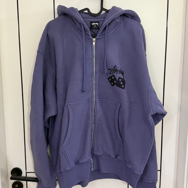 스투시 피그먼트 다이드 다이스 집 후드 내츄럴 L