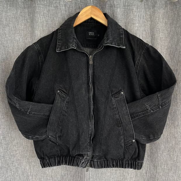빈티지 크롭 데님 블루종 자켓/#3382