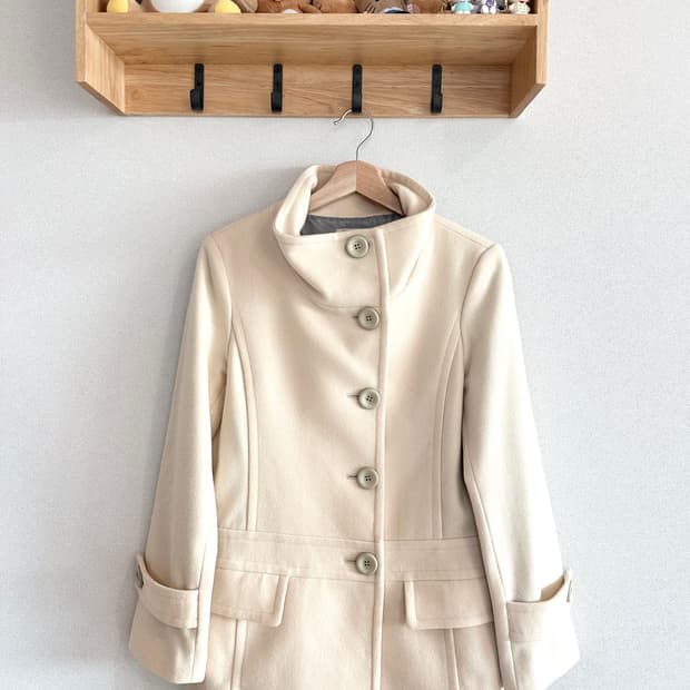 jpn 아이보리 사선버튼 일본맛코트 개인결제창