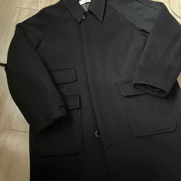 [L] 애프터프레이 투어리스트 캐시미어 발마칸 코트 블랙