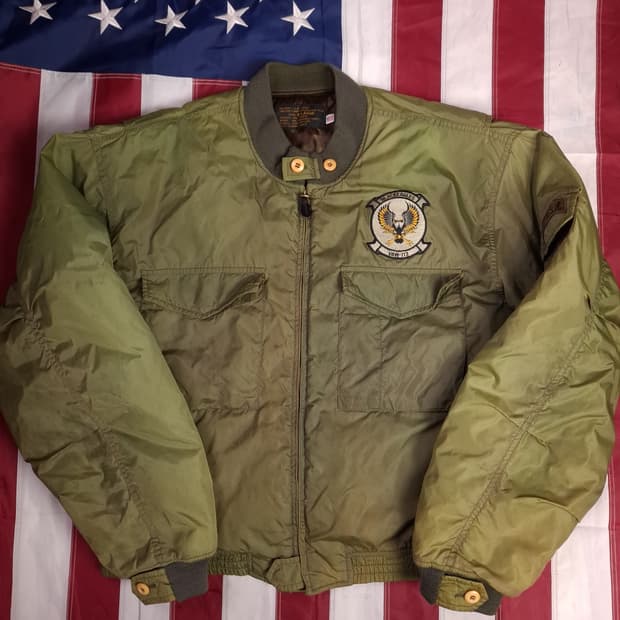 빈티지 미해군 G-8 복각 나일론 웹 항공 자켓