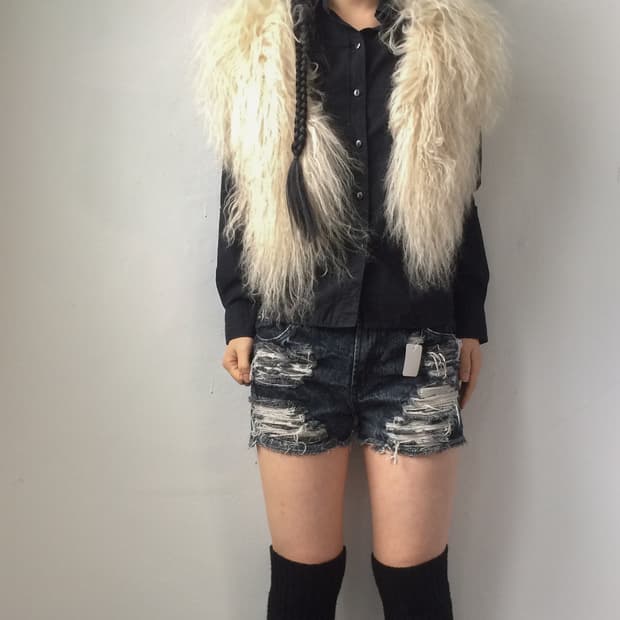 Tibet lamb fur vest