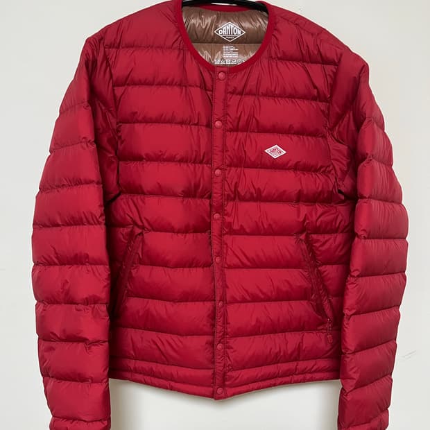 단톤 경량패딩 레드 S size