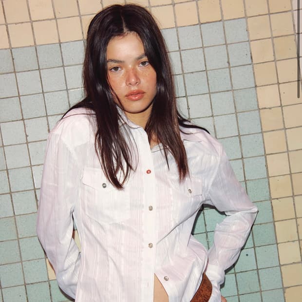 폴리수엠 WESTERN GLITTER STRIPE SHIRT