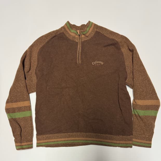 일본 캘러웨이 골프 방풍 반집업 니트 L 일본빈티지