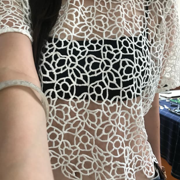 vintage net top 