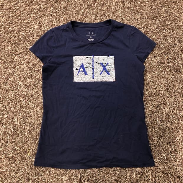 M 아르마니 익스체인지 스팽글 티셔츠