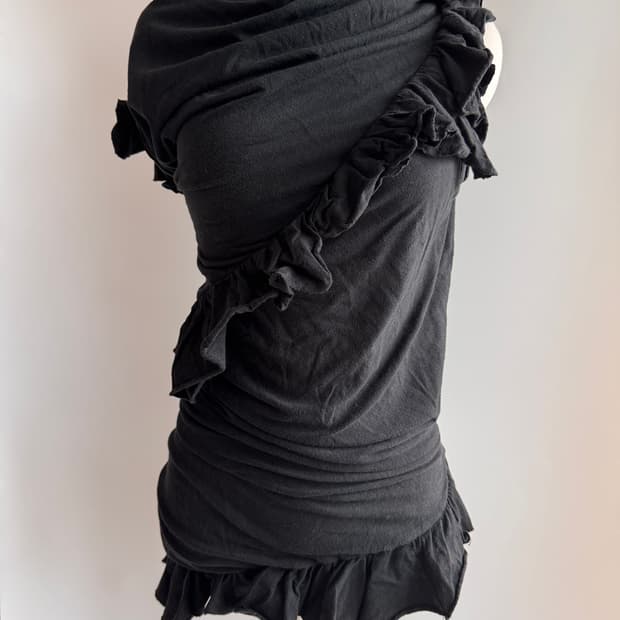 Comme des garcons 러플 드레이핑 슬리브 