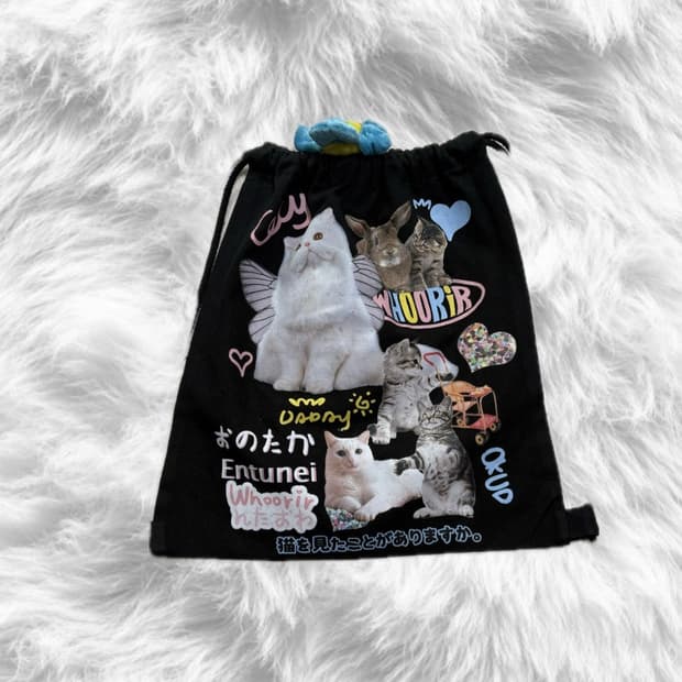 키치 고양이 짐색 백팩