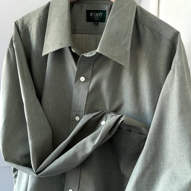 High gauge light poly L/S dress shirt