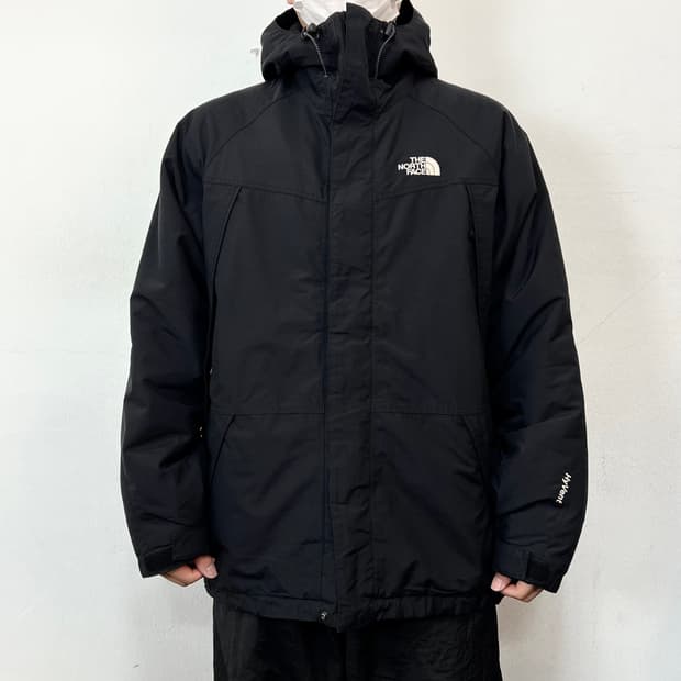 노스페이스 오버사이즈 로고 후드 바람막이 자켓