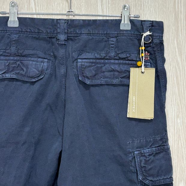 새상품)인코텍스 슬림핏 린넨 코튼 카고팬츠31"/네이비