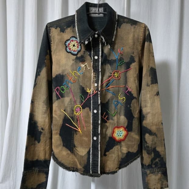 [RARE] Panther 아카이브 블리치 셔츠자켓 (S)