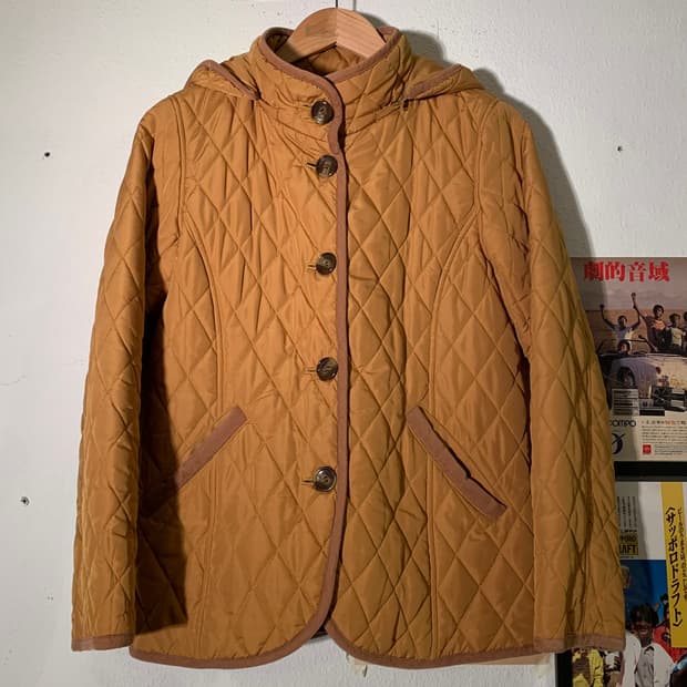 빔즈하트 옐로우 마드라스체크 퀼팅베스트