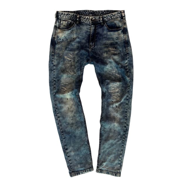 칼카니(Karl Kani) 90s 올드스쿨 스노우 워싱 데님