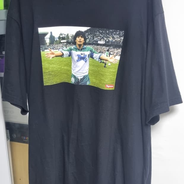 [미중고]슈프림 마라도나 포토티 블랙 XL