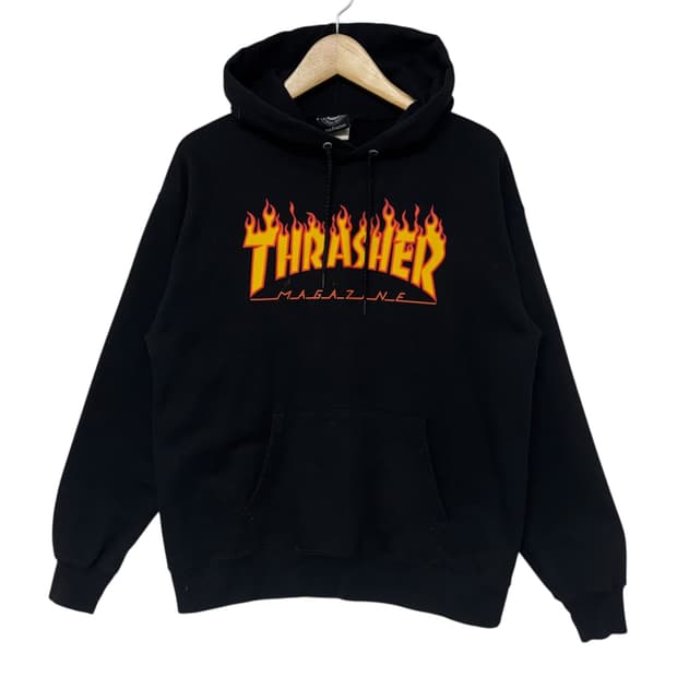 트레셔 불꽃로고 후드티