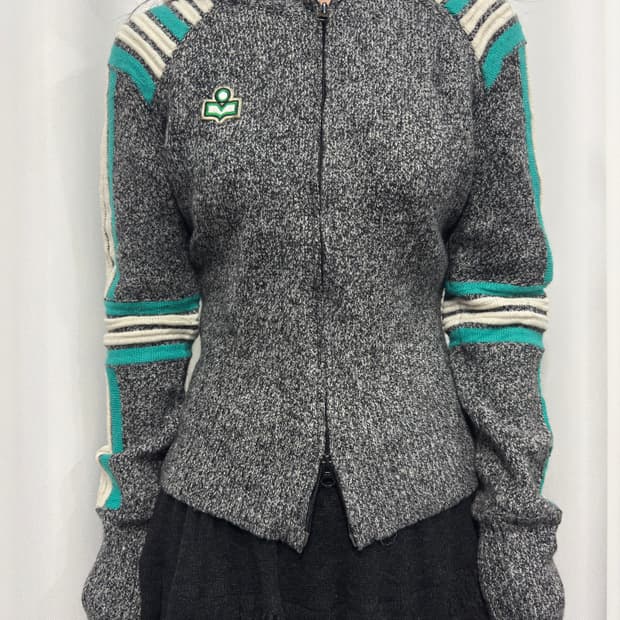 design knit twoway zipup