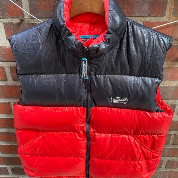 80'woolrich vest down (M)