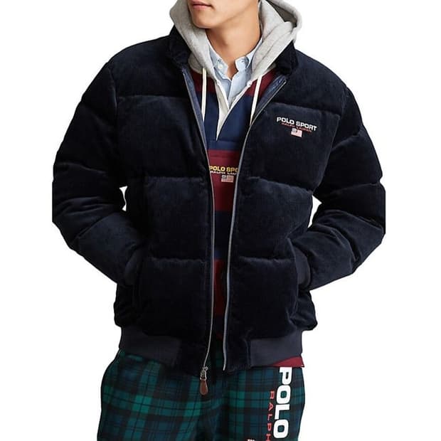 폴로스포츠 팔라스 코듀로이 덕다운파카 네이비 L,XXL 새제품