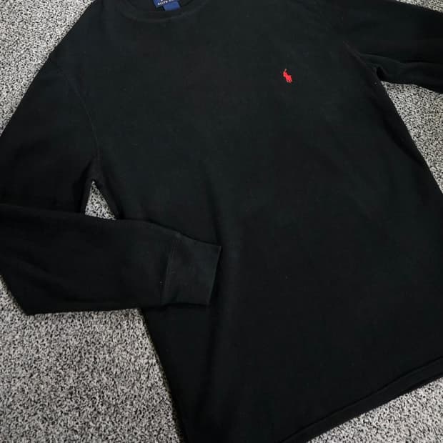 폴로 랄프 로렌 블랙 컬러 긴팔 티셔츠