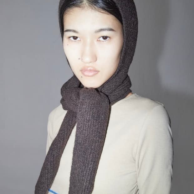 팔로마울 니트 리본 바라클라바