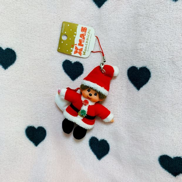 몬치치 크리스마스 산타 인형 키체인 키링