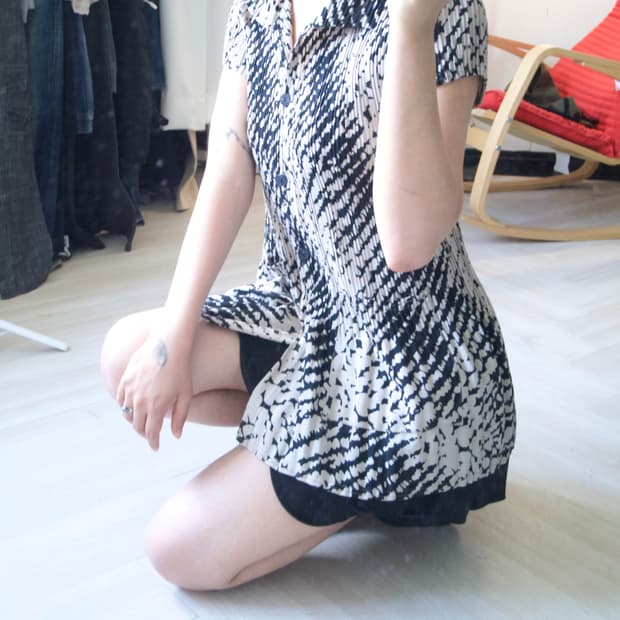 pleats pocket long shirts