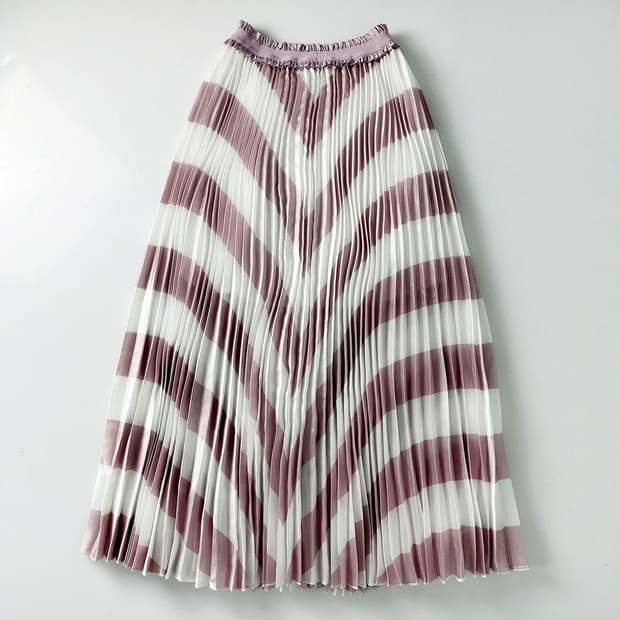 마쥬 엘라스틱 플리츠 롱 스커트 PR1551