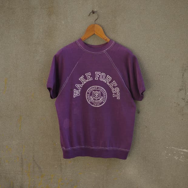 60’s Wake Forest Univ. 하프 스웻셔츠