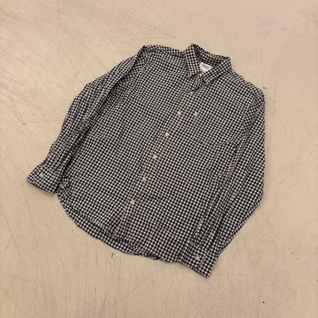 리바이스 화이트 탭 깅엄체크 셔츠