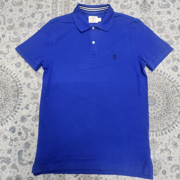 브룩스브라더스 로얄 블루 폴로티 S (크게나옴) (95-100)