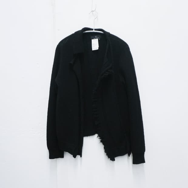 Y’S frayed wool cardigan