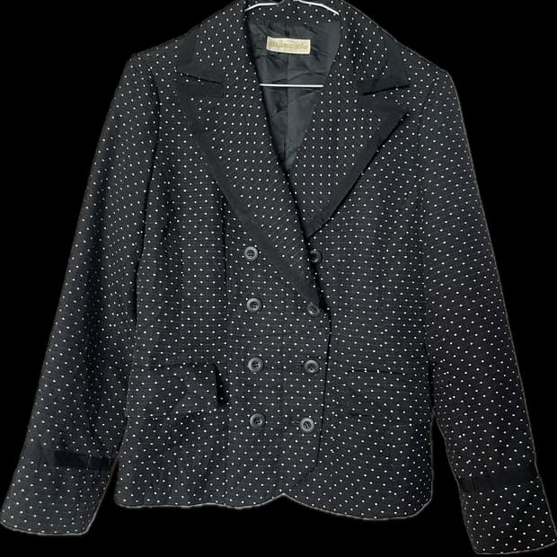 폴카 도트 버튼 자켓