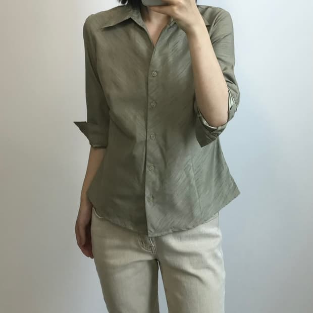 빈티지 카라 셔츠