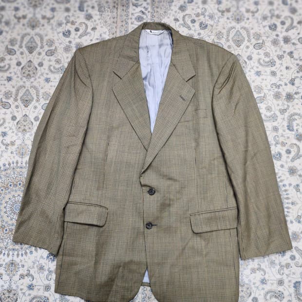 아쿠아스큐텀 체크 블레이져 (105-107)