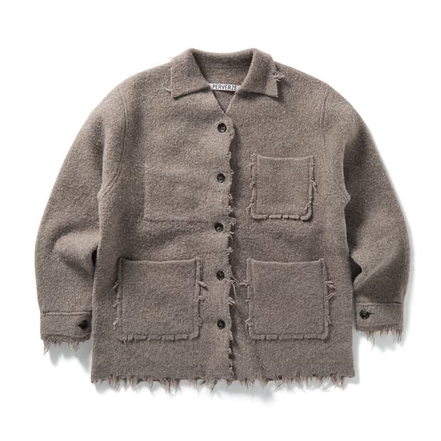 [F]퍼버즈 25fw Crash 니트 코트/베이지