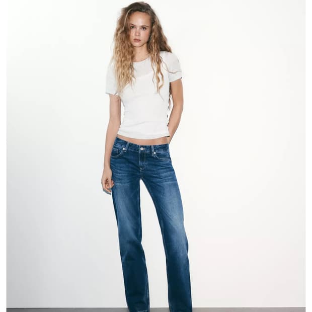 자라 JEANS TRF WIDE LEG 로우라이즈