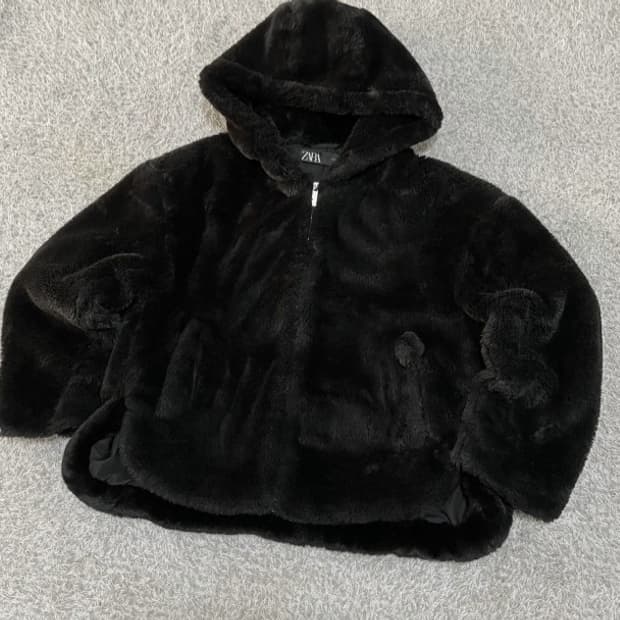 자라 후드 퍼 여자 자켓 100~105