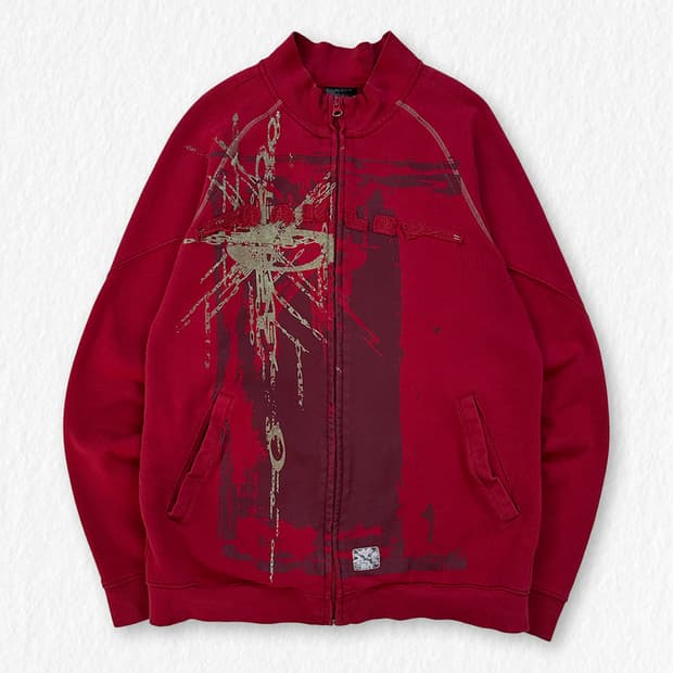 오클리 빈티지 레드 집업