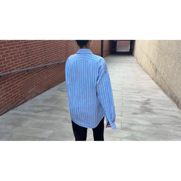 Hermes Blue Striped Shirt
