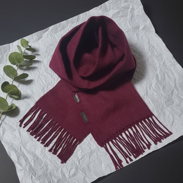 Metro City 메트로시티 캐시미어 머플러 버건디