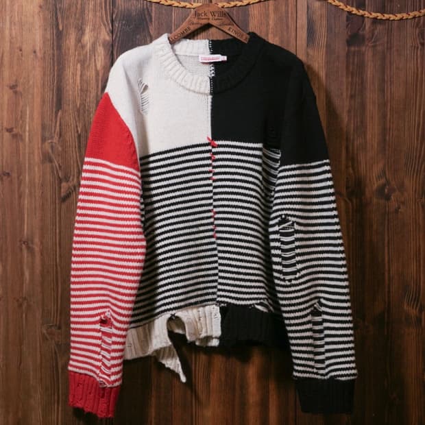 찰스 제프리 러버보이 디스트레스드 니트