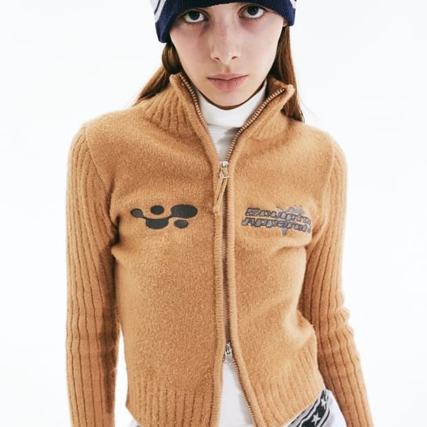 스컬프터 Atom Zip-up Sweater Deep Beige