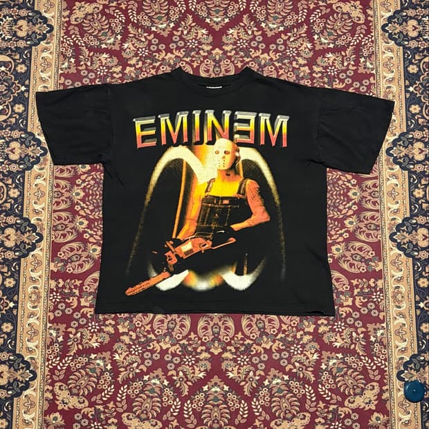 [XL] 90‘s Eminem 에미넴 체인소 부틀랙 랩티셔츠