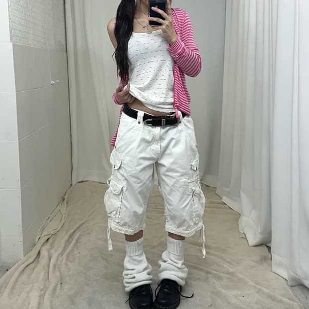 스윙 너드 카고 버뮤다 코디 세트