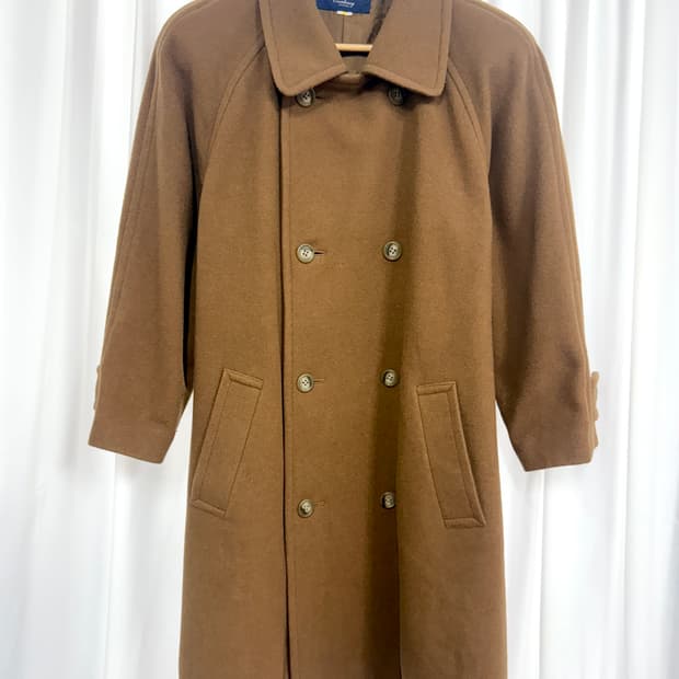 Keith double button wool coat (camel