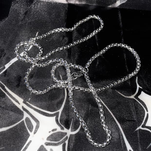 00s Chain Necklace 유니섹스기본실버체인레이어드목걸이 팔찌